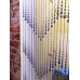 Handmade Blue Beads Pearl Ball Curtain 6 Feet w/ Plastic Hanging Rod Acrylic     253813082552
